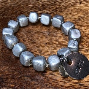 Handmade Simbi Clay Bead Charm Bracelet